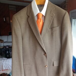 Joseph Abboud Men's Brown Nailhead.2Btn/2Vents Sport Jacket Size 46L
